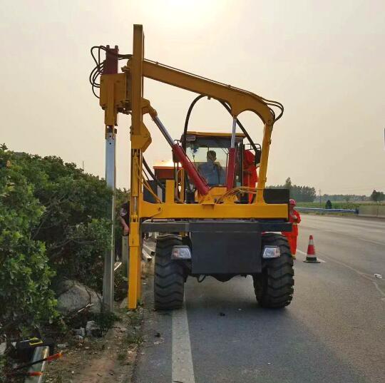 批發全液壓護欄打樁機,高速公路護欄打樁機
